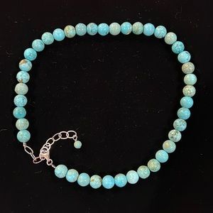 19 inch turquoise beaded necklace